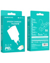 Сетевое зар. устр. Borofone BA38A Plus 1C 20W белое