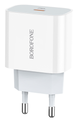 Сетевое зар. устр. Borofone BA38A Plus 1C 20W белое