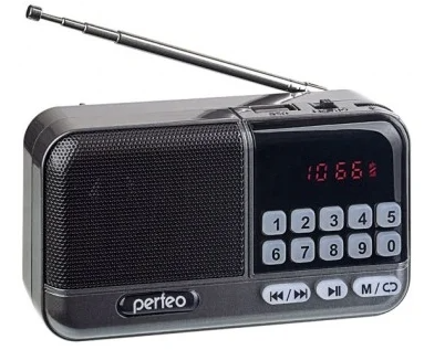  Портативный радиоприемник Perfeo Aspen 3Вт/FM/AUX/USB/MicroSD (PF_B4060) коричневый