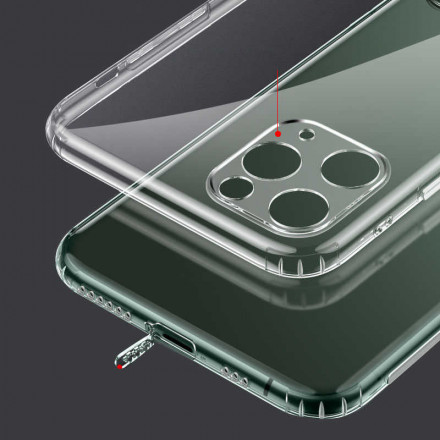 Чехол-накладка силикон iPhone 12 Pro прозрачный противоударный с закрытой камерой тех.пак