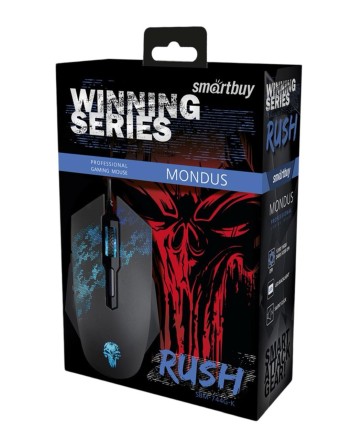  Мышь игровая проводная Smartbuy RUSH Mondus черная (SBM-744G-K)