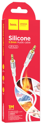  Аудиокабель AUX 3,5mm Hoco 1m UPA22 белый