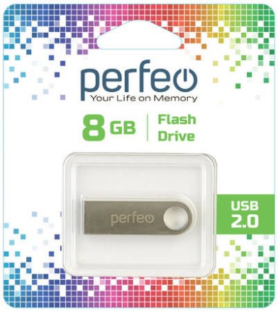  USB флеш накопитель Perfeo 8GB M07 металлическая