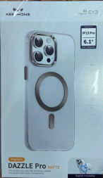 Накладка для i-Phone 15 Pro Keephone Dazzle Pro Magsafe серебристый