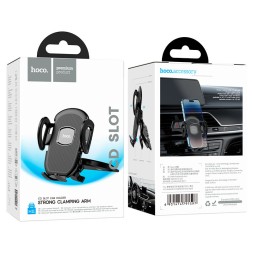 Держатель в автомобиль в CD SLOT Hoco H11 с зажимом черный