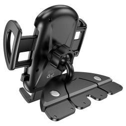 Держатель в автомобиль в CD SLOT Hoco H11 с зажимом черный