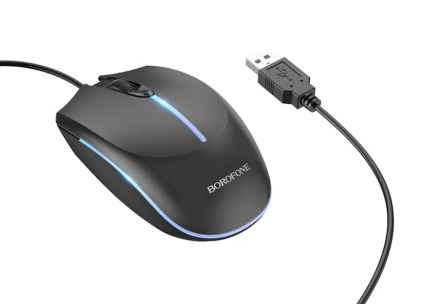 Мышь проводная Borofone BG10 черная