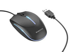 Мышь проводная Borofone BG10 черная