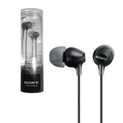 Стереонаушники Sony MDR-EX15LP с микрофоном черный