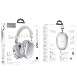 Стереонаушники Bluetooth полноразмерные Hoco W35 Max ANC BT5.3/45ч серебристые