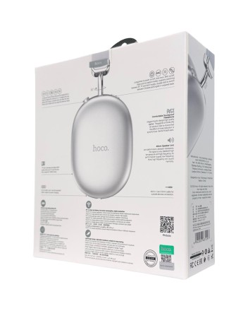  Стереонаушники Bluetooth полноразмерные Hoco W35 Max ANC BT5.3/45ч серебристые