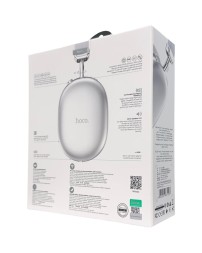 Стереонаушники Bluetooth полноразмерные Hoco W35 Max ANC BT5.3/45ч серебристые