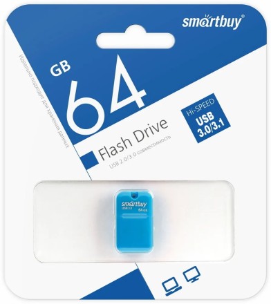  3.0 USB флеш накопитель SmartBuy 64GB ART Blue (SB64GBAB-3)
