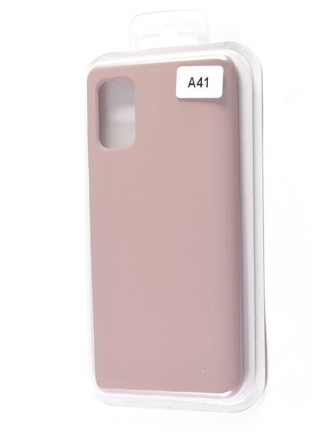  Накладка для Samsung Galaxy A41 Silicone cover пудро
