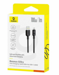 Usb Кабель-зарядка TYPE-C Baseus Silky Series 100W 1м P10377703113-00 черный 