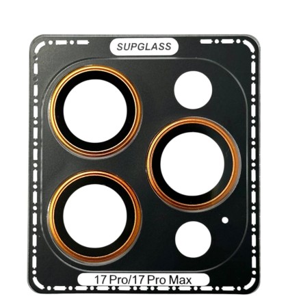  Защитное стекло для задней камеры Supglass SG-31 iPhone 17 Pro/17 Pro Max 3pcs оранжевое