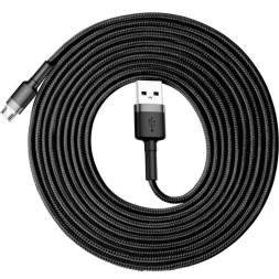 Usb Кабель-зарядка Micro Baseus Cafule 3м (CAMKLF-HG1) серебристо-черный