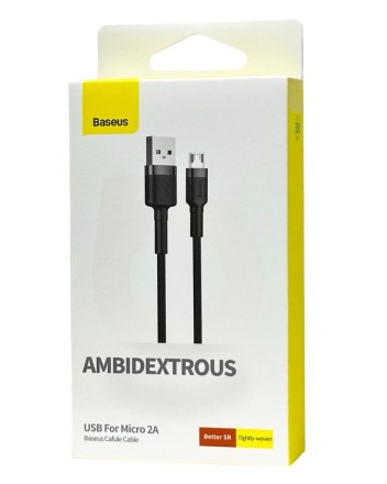  Usb Кабель-зарядка Micro Baseus Cafule 3м (CAMKLF-HG1) серо-черный