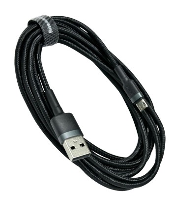  Usb Кабель-зарядка Micro Baseus Cafule 3м (CAMKLF-HG1) серо-черный
