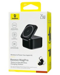 Беспроводная зарядная станция Baseus MagPro 2-in-1 Magnetic Charger 25W черный P10264100123-01