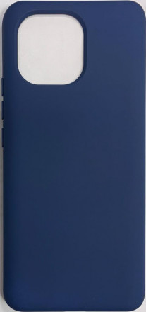Накладка для Xiaomi Mi 11 Silicone cover без логотипа синяя