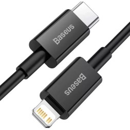Кабель-зарядка Type-C на Lightning Baseus Superior 1м (CATLYS-A01) 20W черный