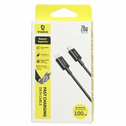 Кабель-зарядка Type-C на Lightning Baseus Superior 1м (CATLYS-A01) 20W черный
