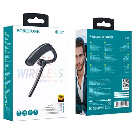  Bluetooth-гарнитура Borofone BC37 BT5.1//20ч черная