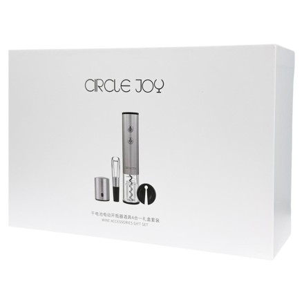  Винный набор Circle Joy 4 in 1 Set in a Gift Box CJ-TZ02 серебристый