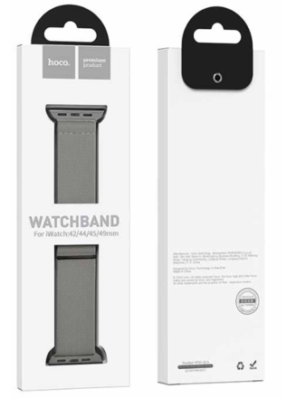  Сменный ремешок для Apple Watch 42/44/45мм Hoco WA04 серый
