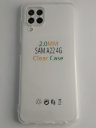 Накладка силикон тонкий 2.0мм Samsung Galaxy A22 4G прозрачный
