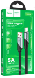 Usb Кабель-зарядка Type-C на Type-C Hoco U119 3A 60W 1.2м черный