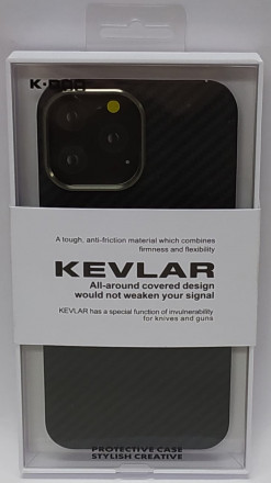Накладка для i-Phone 13 Pro Max K-Doo Kevlar пластик черная