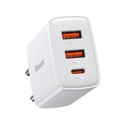 Сетевое зар. устр. Baseus Super Si Quick Charger 2USB/1C 30W EU CCXJ-E02 белое