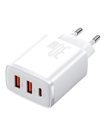  Сетевое зар. устр. Baseus Super Si Quick Charger 2USB/1C 30W EU CCXJ-E02 белое