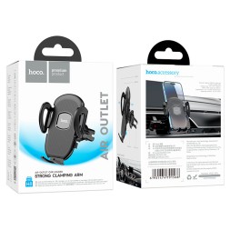 Держатель в автомобиль в воздуховод Hoco H8 с зажимом черный