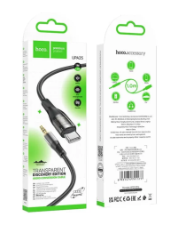 Кабель-переходник Hoco UPA25 Type-C (папа) на AUX 3.5мм (папа) 1м черный