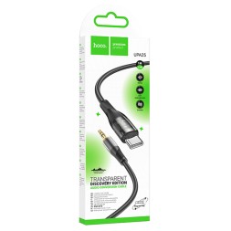 Кабель-переходник Hoco UPA25 Type-C (папа) на AUX 3.5мм (папа) 1м черный