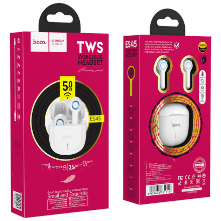  Беспроводные наушники TWS Hoco ES45 BT5.0/30mAh/3ч белые