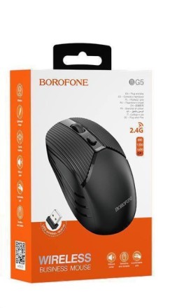  Мышь беспроводная Borofone BG5 USB/DPI 1600/4 кнопки/1AAA черная