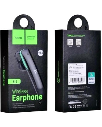  Bluetooth-гарнитура Hoco E1 BT4.1/50mAh/4ч черная