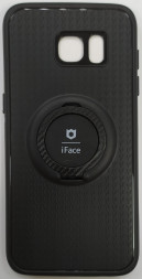 Чехол-накладка для Samsung Galaxy S7 Edge силикон iface с держателем черный