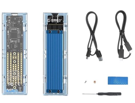  Внешний корпус для SSD M2 Orico TCM2-C3 10Gbps USB-C Синий