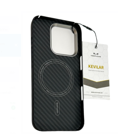  Накладка для i-Phone 16 Pro Keephone Kevilar MagSnap черный