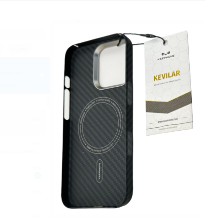  Накладка для i-Phone 16 Pro Keephone Kevilar MagSnap черный