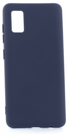  Накладка для Samsung Galaxy A41 Silicone cover темно-синяя