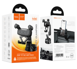 Держатель в автомобиль на торпеду Hoco H67 с зажимом чёрный