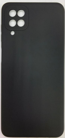 Накладка для Samsung Galaxy A12 Silicone cover без логотипа черная