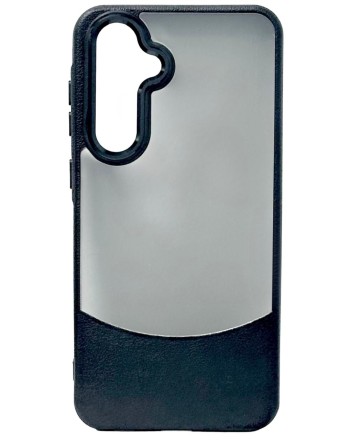  Накладка для Samsung Galaxy A36/A56( двухсекционная, прозрачная, кожаная) чёрный