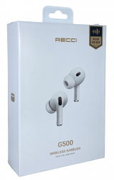 Беспроводные наушники TWS Recci G500 BT5.3/30mAh (250mAh)/3.5ч белые